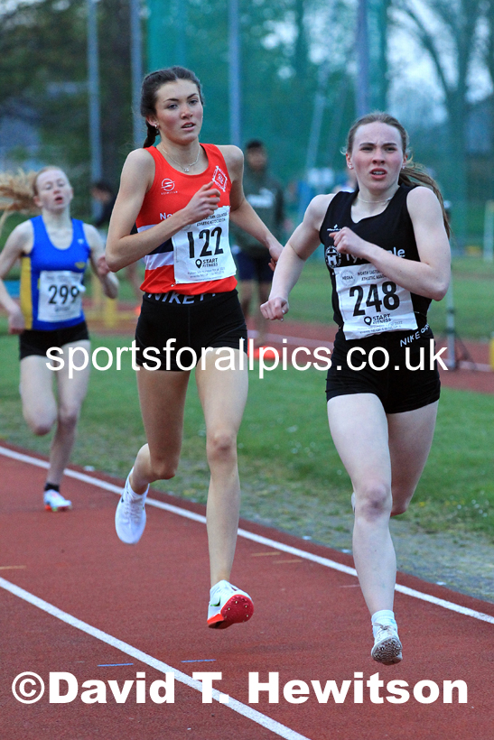 1500 metres, 2022 NEGP No. 1,  Monkton Stadium, April 20th, on a very cold night. Photo: David T. Hewitson/Sports for All Pics